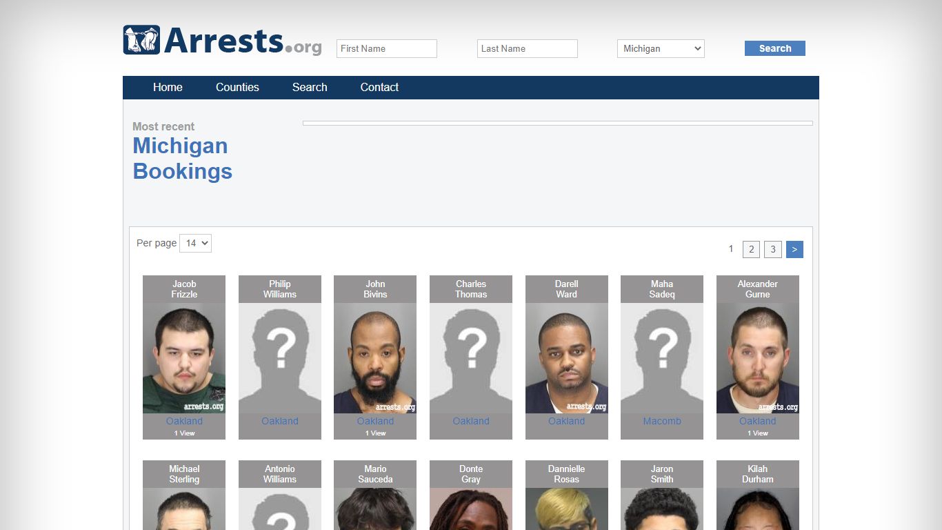 Michigan Arrests and Inmate Search